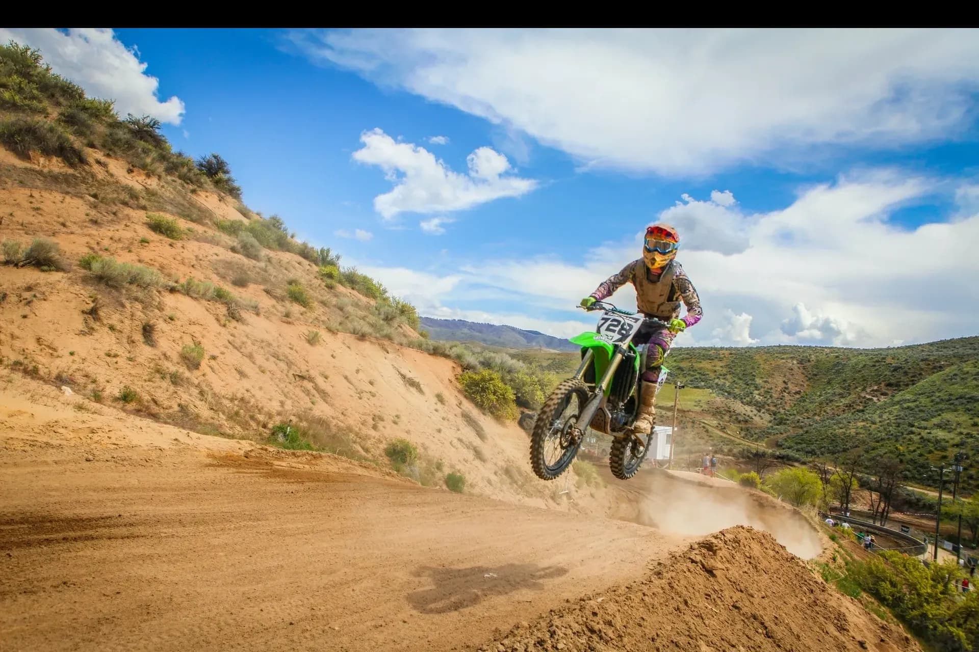 Dirt bike rider on an Arizona trail